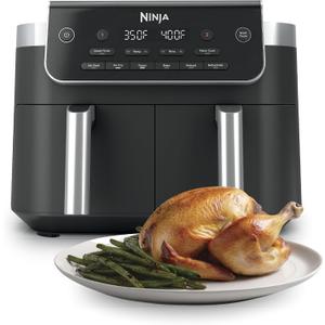 Ninja DualZone Air Fryer, 8 Qt, 6-in-1, Grey, DZ801