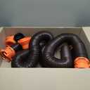 Camco RhinoFLEX 15-Ft RV Sewer Hose Kit - Features Clear Elbow Fitting w/Removable 4-in-1 Adapter - Connects to 3” Slip or 3”/3.5”/4” NPT Threaded Sewer Connection (39770)