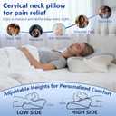 Cervical Neck Pillow for Neck Pain Relief, Ergonomic Contour Memory Foam Pillow with Breathable Pillowcase, Neck Support Pillow for Side, Back, Stomach Sleepers