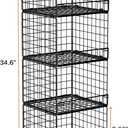Stackable Closet Organizers and Storage Baskets, 4-Tier Closet Shelf Organizer , Space-Saving Clothes Storage Drawer, Foldable Clothes Storage Bins for Closet Organizer System, Black(Patent 30022416)