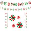 Fun Express Red, White & Green Peppermints Hanging Decorations Kit - 10 Pieces