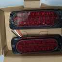 Nilight 5.5" Aluminum Housing Tail Light 2 PCS 24 LED Red Brake Lights | Marker Lights Surface Mount IP67 Waterproof For 10-30V RV Camper Trailer Truck Bus Boat