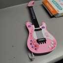M SANMERSEN Kids Guitar for Girl Music Toy Electric Pink Guitars with Strap for Kid Toddler Musical Instrument Toys for 3 4 5 Year Old Girls Gifts