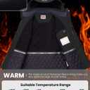 WULFUL Men's Winter Coats Waterproof Ski Jacket Warm Windproof Winter Windbreaker Jackets for Men with Hood (Black)