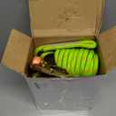 Rope Harness Safety Lanyard 50FT Fall Protection Vertical Roofing Rope with Grab Snap Hooks Shock Absorber Safety Ropes Tree Climbing Line Kit Heavy Duty Roof Safety Equipment