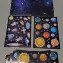 Tenare 24 Sheets Space Stickers for Kids Solar System Astronaut Mix and Match Outer DIY Outer Wall Make Your Own Sticker for Kids Educational Learning Birthday