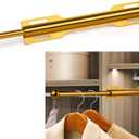 Valet Rod for Closet Pull Out, Rod for Bedroom Laundry Room Bathroom, Orange (1 Pack)