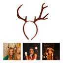 Beaupretty Christmas Reindeer Antlers Headband Antler Headband Deer s Christmas for Halloween Cosplay Party, Brown