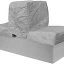 Back to Back Boat Seat Covers， Replacement Boat Lounge Seat Covers, Soft Microfiber Fabric, 100% Waterproof Boat Covers for Damaged Seats （Light Gray）