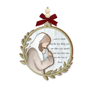 Miscarriage Christmas Ornament 2025 – Angel Baby Remembrance Gift for Mothers, Parents, Sympathy Memorial Ornament for Loss of Child or Infant – Be with Jesus Wooden Condolence Ornament Hanging Decor