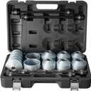 VEVOR Pull and Press Sleeve Kit, 36 PCS, Steel Bush Removal Insertion Sleeve Tools with Carrying Case, Compatible with LCV and HGV Engines, for Removing and Installing Bushings, Bearings, and Seals