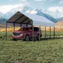 GarveeLife 13 ft x21 ft x11 ft Oversized Metal Carport, Steel Heavy Duty Car Ports for All-Weather, Tall Carport for Full-Size Pickup Trucks, Boats, and Tractors, N.W. 660 LBS