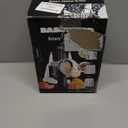 BASSWOOD Rotary Cheese Grater with Handle - Mandoline Slicer with 3 Stainless Steel Drum Blades-Vegetable Slicer Walnuts Grinder Cheese Shredder Round Mandoline with Peeler (Black)