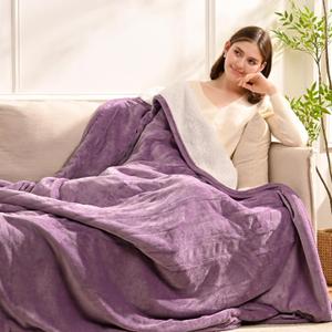 Heated Blanket Electric Blanket Full 72"x84" Heating Blanket with 9 Heating Levels 10 Timer Modes Auto-Off Fast Heating Overheat Protection ETL Certified Machine Washable Gift (Purple)