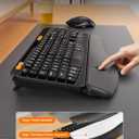 Wireless Keyboard and Mouse Combo, Ergonomic Wave Keys, Cushioned Palm Rest, Rechargeable, Phone Holder, Natural Typing, 2.4G Lag-Free, MA22 Plus Full Size Keyboards Set for Windows/Mac -SABLUTE