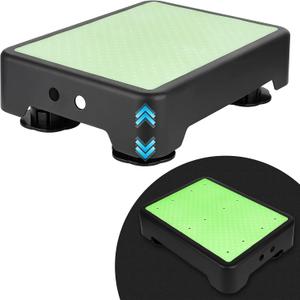 Noctilucent Step Stool for Seniors Adults, Adjustable Bed Step Stools, 600 LBS Capacity Non-Slip Safety Step Platform Indoor and Outdoor for Adults, Step Stools Elderly Assistance at Night (Green)