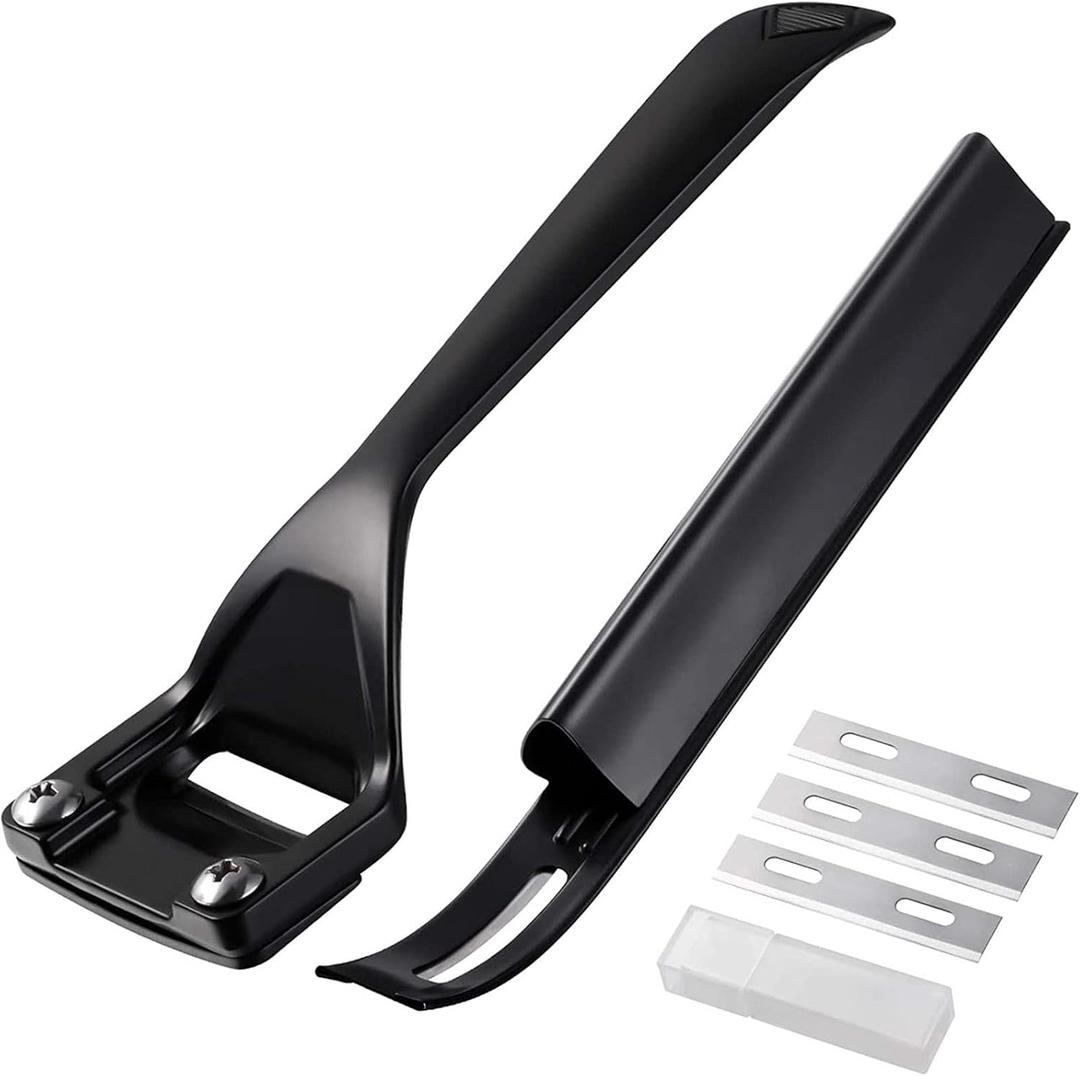 Metal Leather Skiver and Safety Beveler Skiving Knife DIY Cutting Tool Kits with 6 Pieces Skiver Blades for Leather Craft DIY and Making