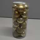 24PCS Christmas Ball Ornaments1.57 Inch Mini Christmas Balls Small Xmas Tree Hanging Ornaments Decorative Balls for Xmas Tree Outdoor Indoor DIY Craft Party Supplies,Gold