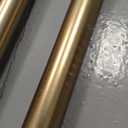 1 1/8 Inch Diameter Curtain Rods 36 to 72 Inches(3-6ft), Telescoping Heavy Duty Large Drapery Rod with Adjustable Aluminum Alloy Bracket, Solid End Caps for Windows Patio Decoration, Brushed Gold