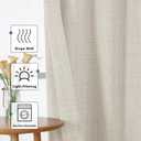 Chyhomenyc Natural Valance for Windows, Light Filtering Faux Linen Slub Textured Small Kitchen Valance, Neutral Top Window Short Curtain for Bathroom Basement Farmhouse, 60Wx12L Inch, 1 Panel