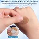NOLITOY 100pcs Small Patches Finger Wounds Patches Waterproof Wounds Protector Round Tape Stickers Breathable Fabric Coverlet Dressing Brown