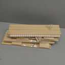 BOMID Wall Bookshelves,Set of 4 Natural Wood Floating Bookshelf,Nursery Shelves,Floating Book Shelves for Wall(Burlywood)