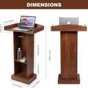 Podium Stand for Lectern Presentation Church Classroom, Pulpit with Wooden Heavy Base, Oak Podium for Lecture, Wedding Speech