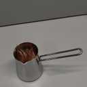 Crystalia Turkish Coffee Pot 18/10 Stainless Steel, Stove Top Tea Maker, Milk Warmer, Greek Arabic Coffee Cezve Briki, 15 oz (Silver, Small)