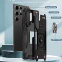 for Samsung Galaxy S25 Ultra 5G Case Rugged Military Grade Heavy Duty Armor Shockproof S25 Ultra Phone Case with 360 Metal Ring Kickstand Mount Magnetic Cover for Samsung Galaxy S25 Ultra (Black)