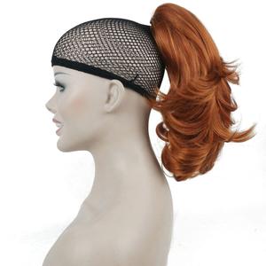 Lydell 12" Dual Use Straight Curly Styled Clip In Claw Ponytail Hair Extension Synthetic Hairpiece 125g with a jaw/claw clip (130A Fox Red)