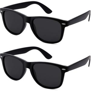 Pro Acme Polarized Square Sunglasses for Men Women,Trendy Sunglasses UV Protection (Sand Black/Grey + Sand Black/Grey)