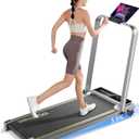 YPOO Foldable Treadmill with Incline, Walking Pad with Handle Bar 3 Level Incline, Portable Folding Treadmills for Home/Office 300 Lbs Capacity, Quiet Desk Treadmill with Remote Control & APP