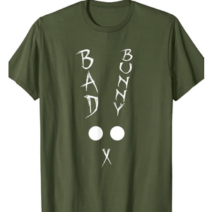 Bad X Bunny Shirt Size L Green