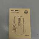 TECKNET Wireless Mouse, 2.4G Ergonomic Optical Mouse, Computer Mouse for Laptop, PC, Computer, Chromebook, Notebook, 6 Buttons, 24 Months Battery Life, 2600 DPI, 5 Adjustment Levels - Grey