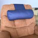 Recliner Pillow for Lumbar, Neck, and Cervical Support, Sleep, Couch, Office Chair, Headrest, Weighted, No Velcro Required, (Navy Blue)