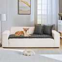 WTHAVEN Pet Couch Cover Dogs Washable Non-Slip Couch Protector Pet Friendly Dog Mat for Couches and Sofas (Mink Velvet Dark Gray, 27.6"x82.7")