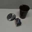 Cormomu Travel Coffee Mug, Tea Mug, Big Coffee Cups with Lids, No Spill Ceramic Tumbler, Reusable Camping Coffee Mugs for Men & Women, Microwave & Dishwasher Safe, 16.5 oz (Black with yellow dots)