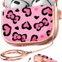 Coralogo for AirPods 3rd Case with Safety Lock - Cute Cartoon for AirPods 3rd Generation for Women Girls Fashion Stylish Leopard Pattern Design Kawaii Girly Girlish Hard Protective Cover