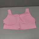 Haloumoning Girls Training Bra Sports Bra Kids Athletic Seamless Ribbed Stretchy Crop Tops Dance Yoga 5-14 Years Pink