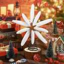 Christmas Starfish Tree Topper 9 Inch Beach Tree Topper Coastal Christmas Ornaments Rustic Treetop Holiday Decoration for Sea Beach Themed Xmas Home Decor(White and Orange)