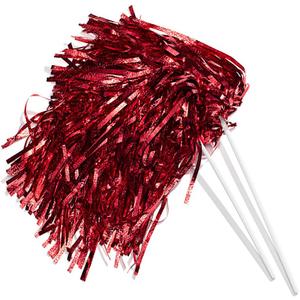 Anderson's Metallic Foil Textured School Spirit Shakers, Cheerleader Pom Poms, Football, Basketball, Homecoming Squad, Team, Party, Dance, Club, Performance, Fan Celebration Pack of 10