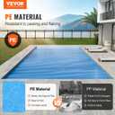 VEVOR Solar Pool Cover, 24 x 12 ft Rectangle Solar Cover 16 mil for Pools, Inground Above Ground Swimming Pool Solar Blanket with Bubble, Heat Retaining Solar Covers Blue