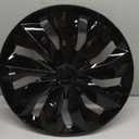 ABX Hubcaps,16 inch hubcaps Set of 4, Wheel Rim Cover ABS Material, Snap On Car Truck SUV Replacement, for Toyota Camry Nissan Mazda etc, Black (16 inch, Black)