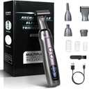 Back Shaver for Men, LED Display Mens Back Shaver, Rechargeable, Safety Lock, IPX7, Multi-Functional Back Trimmer for Men,(Ink Black)