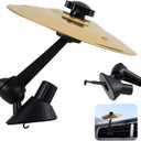 Car Cymbal Air Vent  Mini Drum Crash Cymbal for Car Dashboard, Easy Clip-On Music Accessory, Compact & Durable for All Vehicles (Gold)