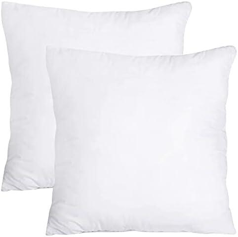 18x18 Pillow Inserts Set Of 2,2025 New Square Soft Cotton Down Alternative Pillow Inserts for Decorative Pillow Covers,Pillow Stuffer,White Throw Pillows for Living Room Bed Cushion Sofa Couch