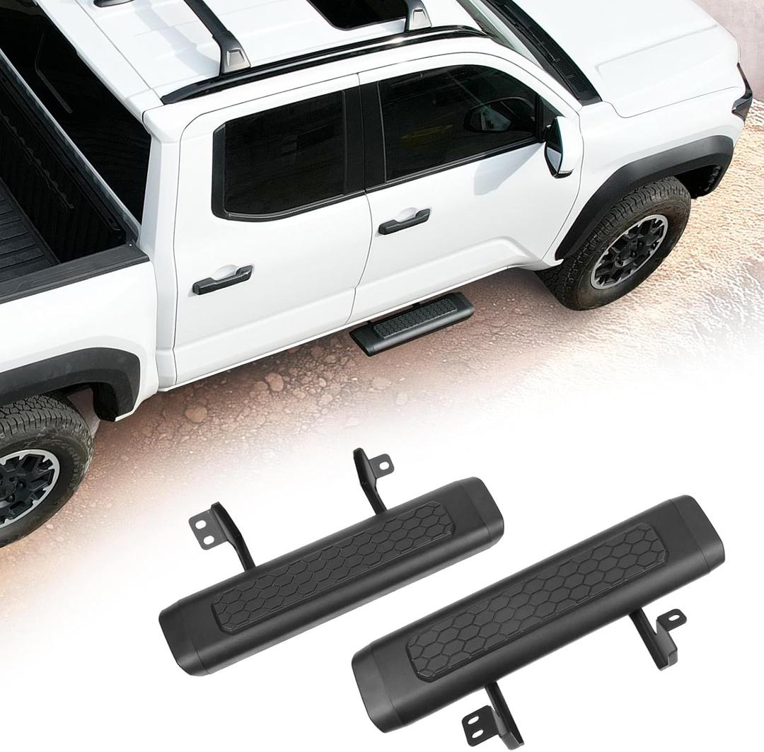 Trumgeta 2PCS EZ Side Steps Fit for 2024 2025 2026 Toyota Tacoma Double Cab/Xtra Cab Front Door Running Boards Accessories