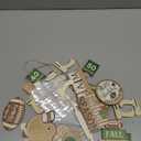 20 Pcs Football Tiered Tray Decoration Football Season Wood Signs Set Rustic Fall Team Game Day Wooden Table Centerpieces Ornament for Fans Rugby Sport Home Theme Party Supplies