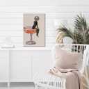 Black and White Posters Funky Funny Bathroom Wall Art After The Disco Party Prints Painting Preppy Bar Wall Decor for Teen Girl Toilet Bathroom8x12inch Woodframed