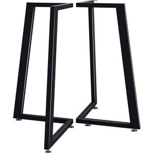 Table Legs - 28 inch, Desk & Coffee Table Base, Metal Adjustable Legs (Black, H28 x W17, Set of 2)